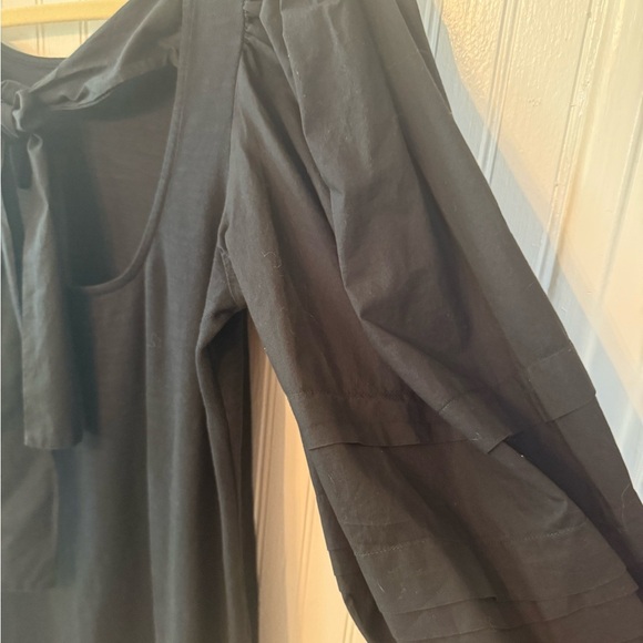 Nation Ltd Open Back Puff Sleeve Small Black Dress - Picture 3 of 4